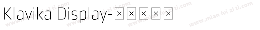 Klavika Display字体转换
